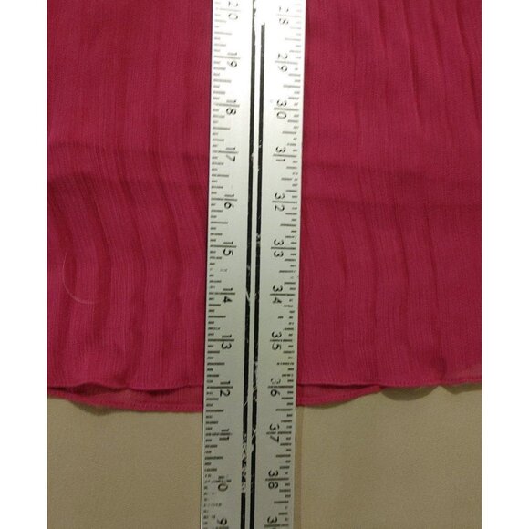 DKNY Solid Fuchsia Size 10 Tie Neck Pleated Dress - Picture 11 of 11